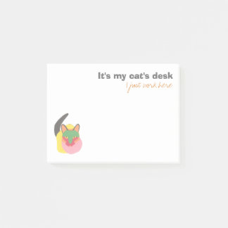 Notas Post-it® Es el escritorio de mi gato, yo solo trabajo aquí