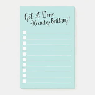 Notas Post-it® Es gracioso que ya lo hagan  Personalizado  Aqua