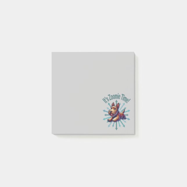 Notas Post-it® Es hora de Zoomie Brown Scotty (Anverso)