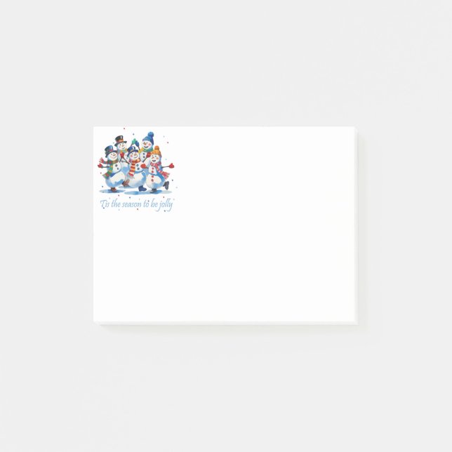 Notas Post-it® Es la temporada para estar alegre bailando alegres (Anverso)