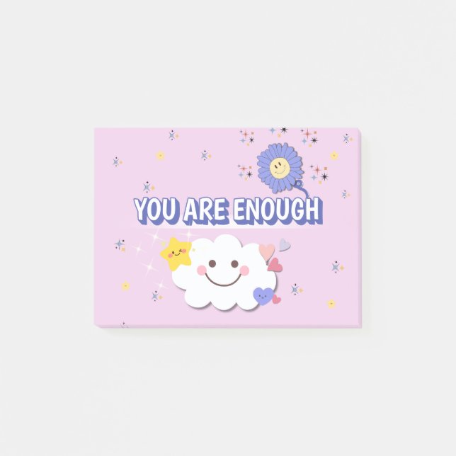 Notas Post-it® Es Suficiente - Pegatina Motivacional De Pastel Cu (Anverso)