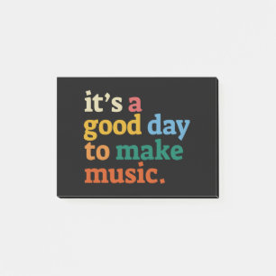 Notas Post-it® es un buen día para hacer música