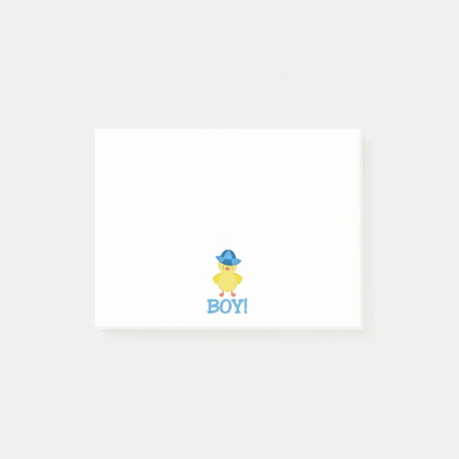 Notas Post-it® Es un gorra del azul de Duckie del bebé (Anverso)