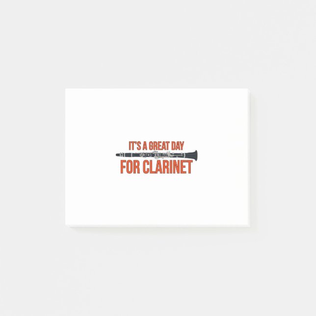 Notas Post-it® Es un gran día para el clarinete (Anverso)