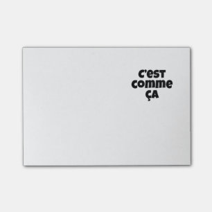 Notas Post-it® Ésa es apenas la manera que es - francés de C'es