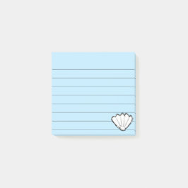 Notas Post-it® Esbozo de concha 3x3