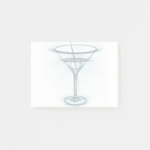 Notas Post-it® Esbozo de cristal de Martini