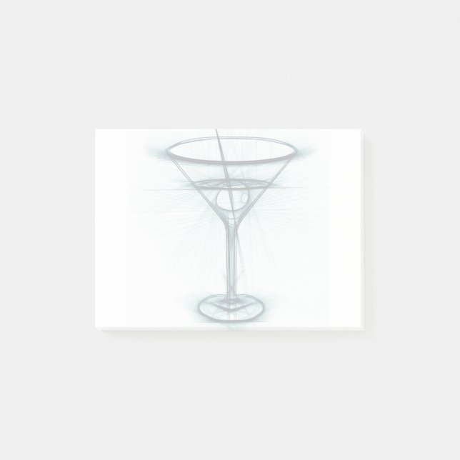 Notas Post-it® Esbozo de cristal de Martini (Anverso)
