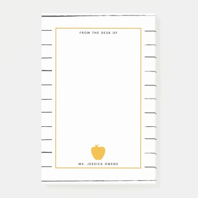 Notas Post-it® Esbozo maestro de Apple amarillo (Anverso)