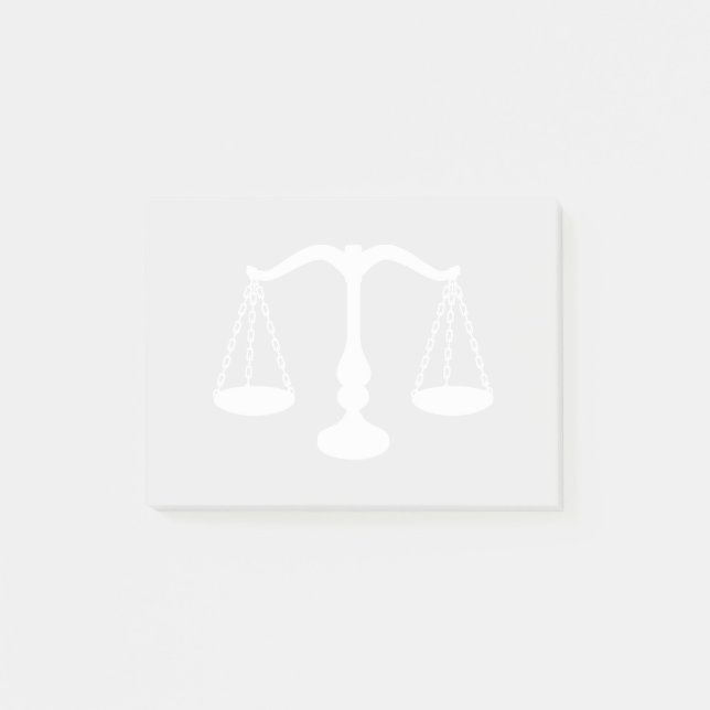 Notas Post-it® Escala Blanca de Justicia (Anverso)