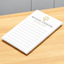 Notas Post-it® Escalas clásicas de abogados de justicia de oro ne