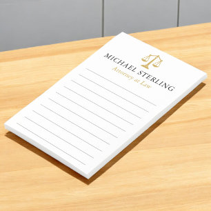 Notas Post-it® Escalas clásicas de abogados de justicia de oro ne