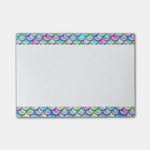 Notas Post-it® Escalas de la sirena de la burbuja del arco iris
