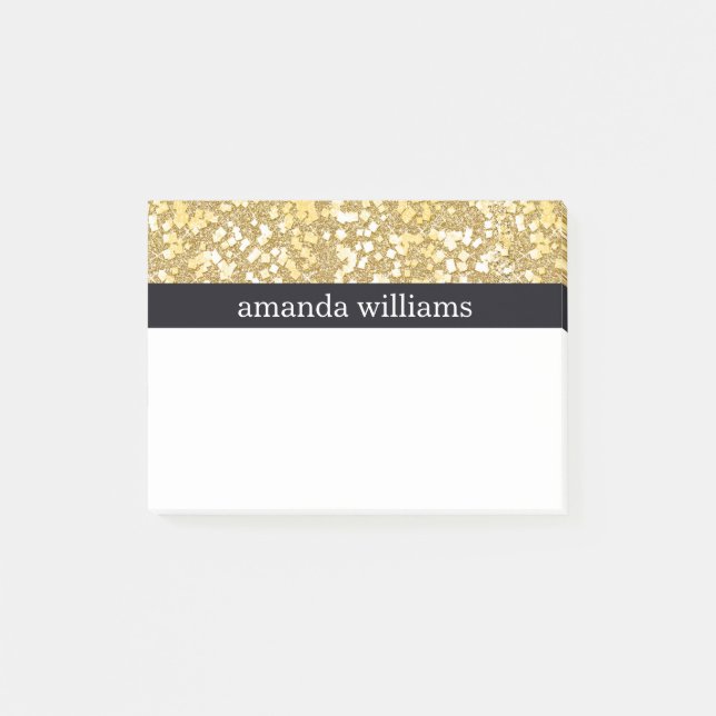 Notas Post-it® Escamas elegantes del oro (Anverso)