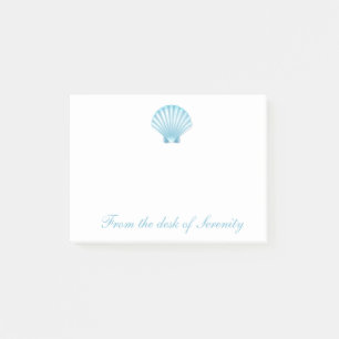 Notas Post-it® Escándalo Nautical Blue Seashell Beach Ocean Dream