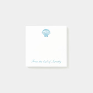 Notas Post-it® Escándalo Nautical Blue Seashell Beach Ocean Dream