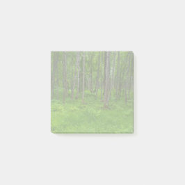 Notas Post-it® Escena de paisaje de bosque verde exuberante