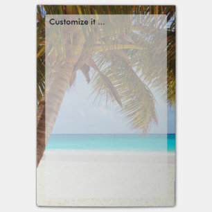Notas Post-it® Escena de refrigeración tropical de la playa