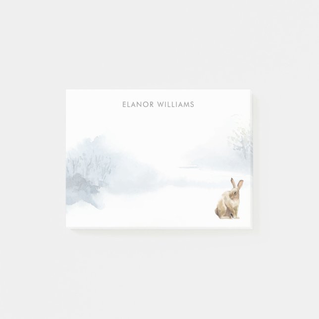Notas Post-it® Escena de Woodland en invierno (Anverso)