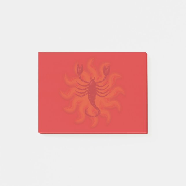 Notas Post-it® Escorpio Fuego (Anverso)