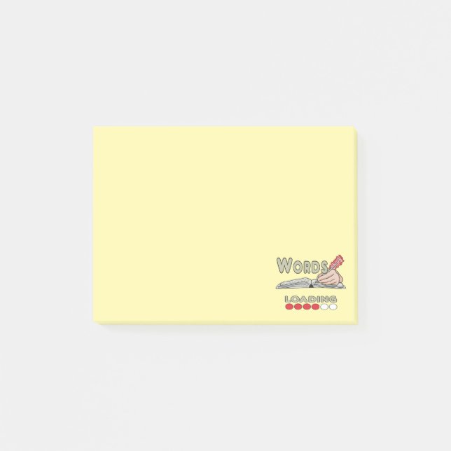 Notas Post-it® Escribiendo Palabras (Anverso)