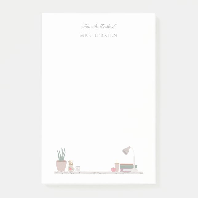 Notas Post-it® Escritorio del profesor (Anverso)