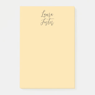 Notas Post-it® Escritura a mano clásica Nombre elegante Color bei