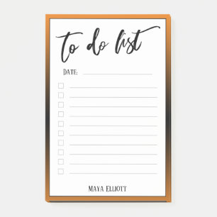 Notas Post-it® Escritura A Mano Para Hacer Listas De Borde De Nar