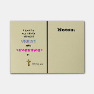 Notas Post-it® Escritura cristiana inspiradora cita tipografía