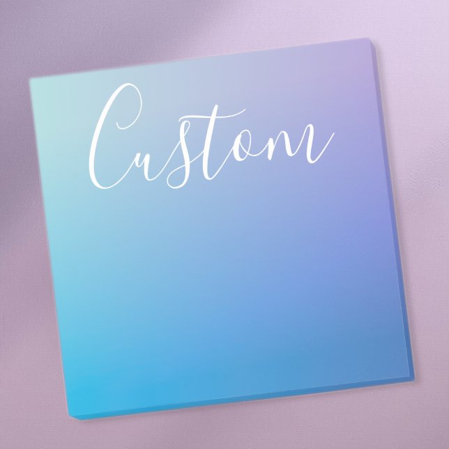 Notas Post-it® Escritura de guiones editable moderna | Ombre colo (Subido por el creador)