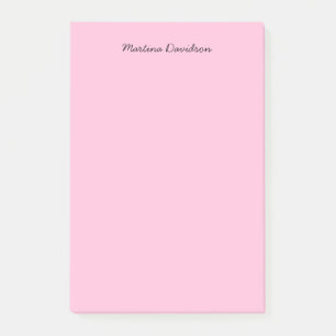 Notas Post-it® Escritura de mano creativa rosa original