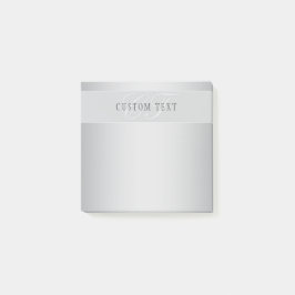 Notas Post-it® Escritura Elegante Editable En Monograma | Gris