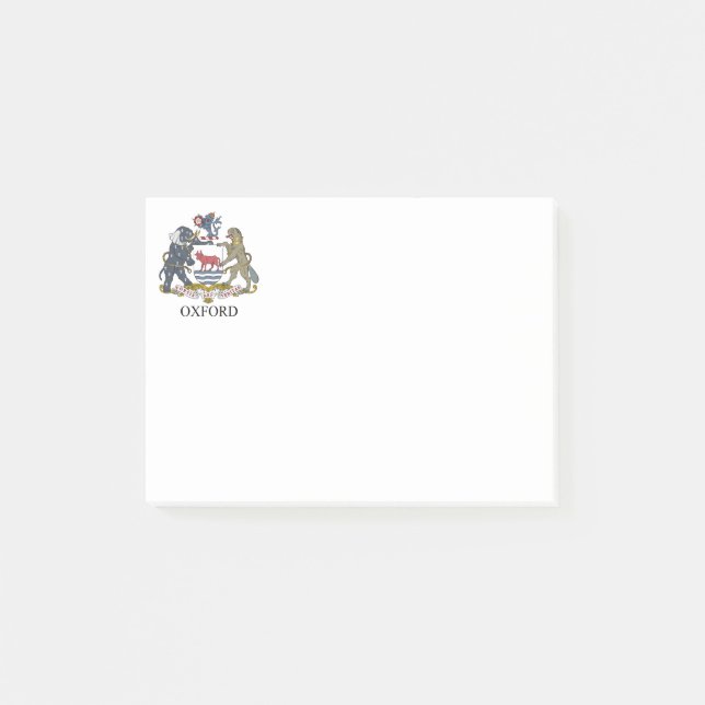 Notas Post-it® Escudo de armas de Oxford (Anverso)
