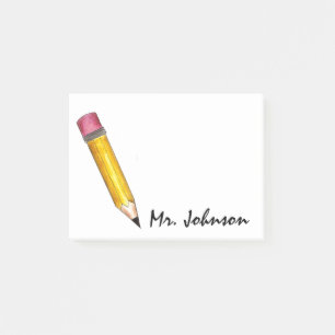 Notas Post-it® Escuela de profesores de lápiz amarillo agudo #2 p
