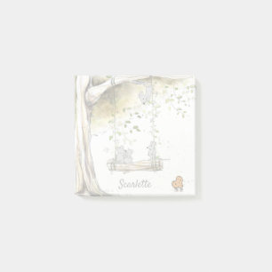 Notas Post-it® Escuela de ratones Cute de Nombre Personalizado