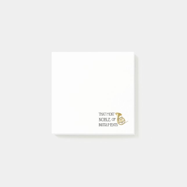 Notas Post-it® Ese más noble de instrumentos - Cuerno francés (Anverso)
