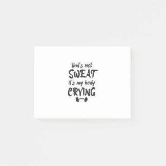 Notas Post-it® Eso no suda su cuerpo llorando