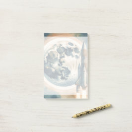 Notas Post-it® Espacio de la luna de cohete