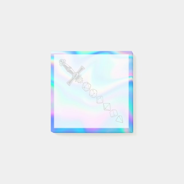 Notas Post-it® Espada RPG | Holo Fantasy Tabletop PnP Gamer Dice (Anverso)