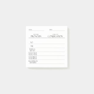 Notas Post-it® Español   Práctica de conjugación de verbos
