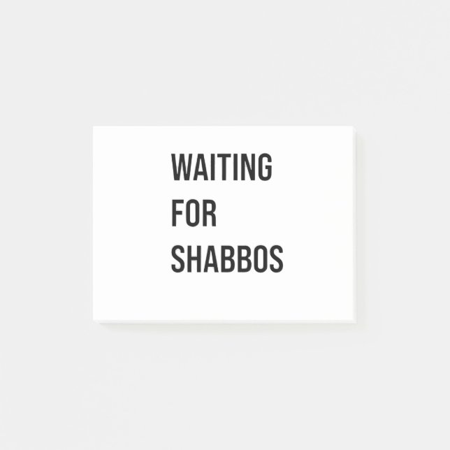 Notas Post-it® Esperando a Shabbos Hanukkah Jewish Funny (Anverso)