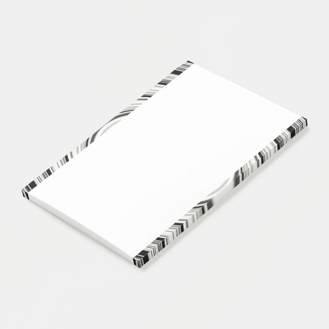Notas Post-it® Espiral negra y blanca (En perspectiva)