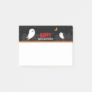 Notas Post-it® Espíritu lindo vagando por la noche de halloween e