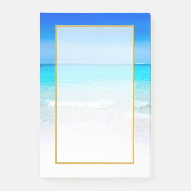 Notas Post-it® Espléndida playa tropical con un mar turquesa (Anverso)