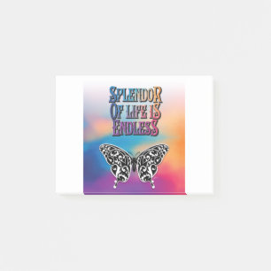 Notas Post-it® Esplendor de la vida con mariposa