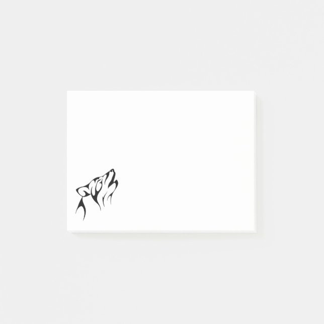 Notas Post-it® Esquema del lobo que grita (Anverso)