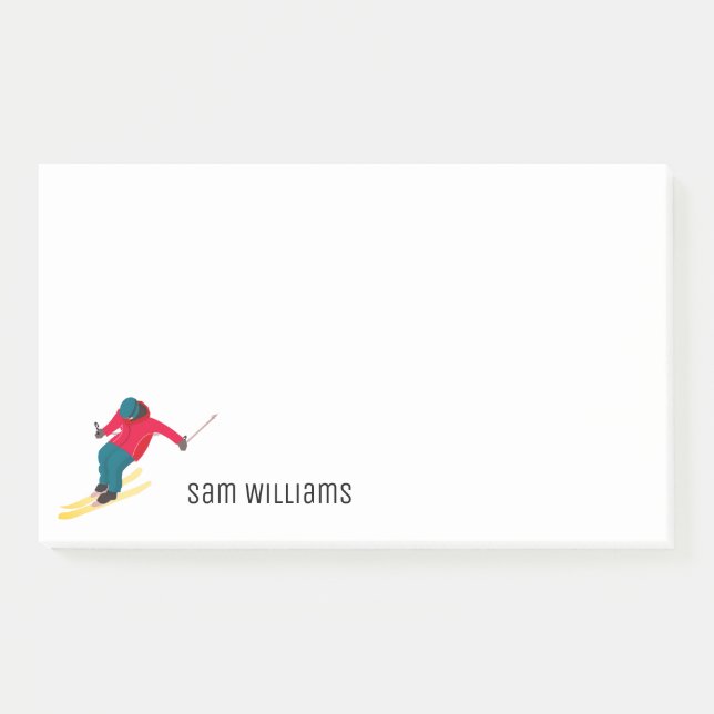 Notas Post-it® Esquí (Anverso)