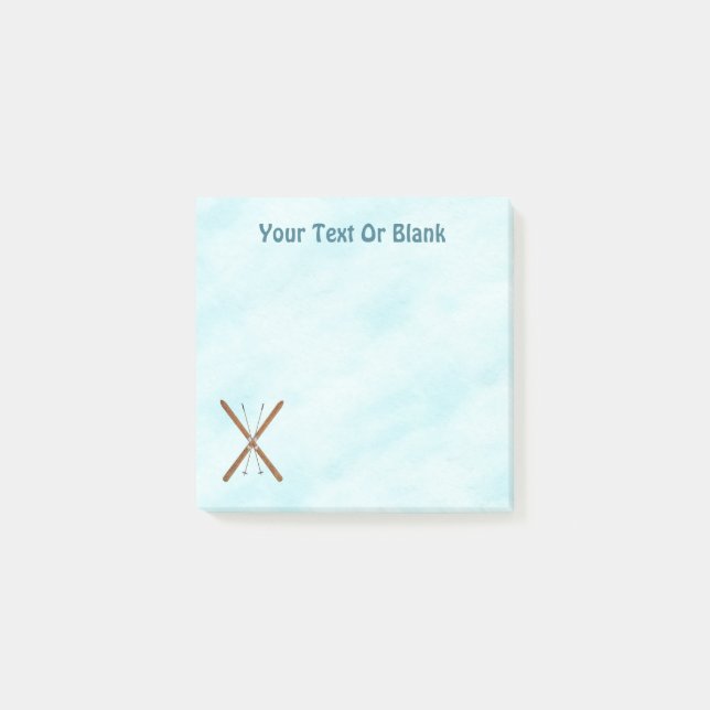 Notas Post-it® Esquíes De Campo En Nieve (Anverso)