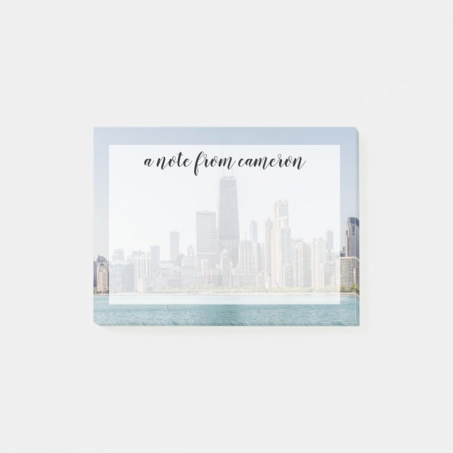 Notas Post-it® Esquina De Chicago Con El Lago Michigan (Anverso)
