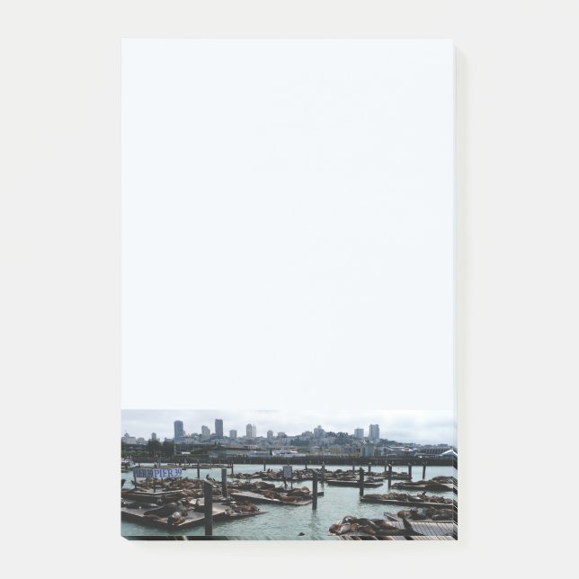 Notas Post-it® Esquina de San Francisco y Pier 39 Sea Lions City (Anverso)